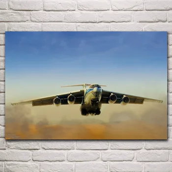 Il 76 78 rusija prevoz letalo, dnevna soba dekor home art dekoracijo lesa, okvir tkanine plakat KM336
