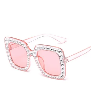 Ženske Prevelik Letalstva Kvadratnih Sončna Očala Ženske Diamond Nov Modni Oblikovalec Blagovne Znamke Black 2018 Ženska Sončna Očala Oculos