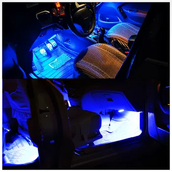 4 v 1 LED Avto Barvita Notranjost Vzdušje Lučka Auto Glasovni Nadzor RC Nadzor RGB Tla Stopala Nalepke Trakovi, Žarnice