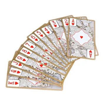 Nepremočljiva Prozorno PVC Poker pozlačeno Zlata Folija, Plastične Igralne Karte Zmaj Totem Kartico Novost Magic Trick