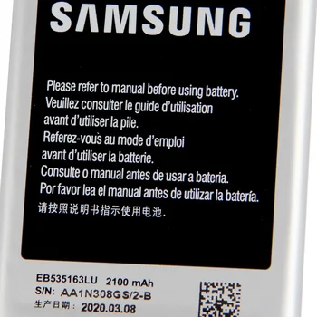 Originalni Nadomestni Samsung Baterije Za I9082 Galaxy Grand DUO I9080 i9168 i9060 I879 I9118 Neo+ EB535163LU 2100mAh