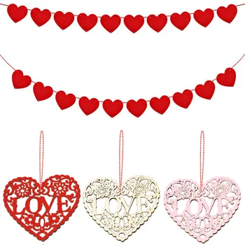Lesene Praznično Poroko Dobave valentinovo Srce Votlih Ljubezen Dekoracijo obešalniki oznake kartico izdelava okraskov ostanki XJ ★