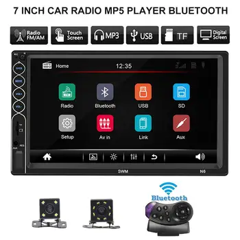 N6 7 Palčni Zaslon na Dotik 2 Din avtoradio Bluetooth Video MP5 Predvajalnik s Kamero 13 jezikih HD za Apple za Android
