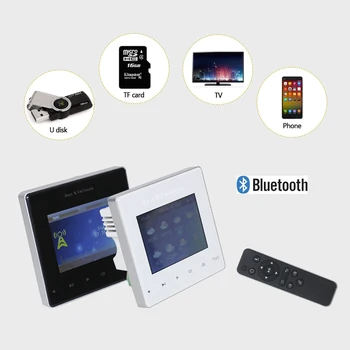 Bluetooth Doma Zvok Glasba v Ozadju Sistem Mini Stenske Ojačevalnik z Daljinskim upravljalnikom,FM,USB,SD,Podporo 2-8 Zvočniki