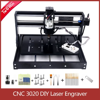 CNC 3020 Graviranje Lesa Usmerjevalnik Rezalnik Laser Graverja 3-Osni PBC DIY Laserski Stroj z 15w Laser