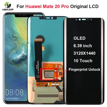 Original OLED Zaslon Za Huawei Mate 20 Pro LCD-Zaslon na Zaslonu na Dotik Zamenjava Za Huawei Mate 20 Pro LCD Z Prstnih odtisov