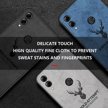 Vroče Krpo Teksturo Jelena 3D Mehko TPU Magnetna Avto Primeru Za Huawei Honor 8X Vgrajen Magnet Ploščo Primeru Za Huawei Honor 8X 7X Pokrov