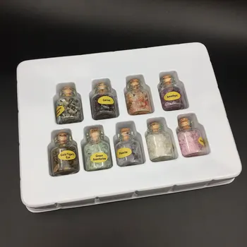 Mini Gemstone Steklenice Čip Kristal Zdravljenja Padle Gem Naravnih Poldragi Gem Kamni Želijo Steklenico Wicca Kamni Set