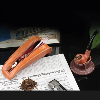 Nove Tobačne Pipe Torbica Torbe Potovalne Prenosni Pravega Usnja, Tobak Vrečko Eno Kajenje Pipe Primeru Imetnik Kajenje Dodatki