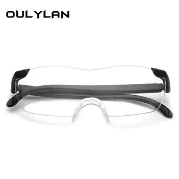 Oulylan Velika Vizija 250% Obravnavi Očala Moški Ženske brez okvirjev povečevalno 1.6 krat +250 Stopinj Poveča Očala Presbyopic