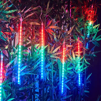 30 cm/50 cm LED Meteor Tuš Garland Počitnice Trak Svetlobe na Prostem Nepremočljiva Pravljice Luči Za Vrt Ulica Božični Okraski