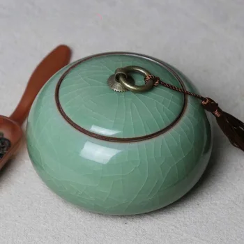 Keramika Čaj Kozarec Zaprti Porcelana Sladkor Pločevinke Za Shranjevanje Kitajski Slog Mini Keramični Čaj, Škatle Tank Suhega Sadja Posode Snoeppot