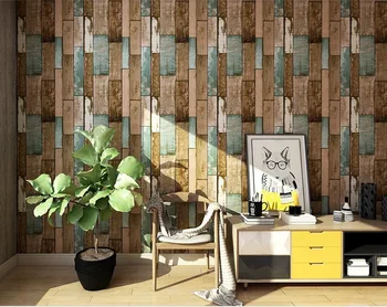 10M Retro Lesa Ozadje samolepilni Industrijski Stil Pohištva Obnova Nalepke Spalnica v Ozadju Stene de papel parede