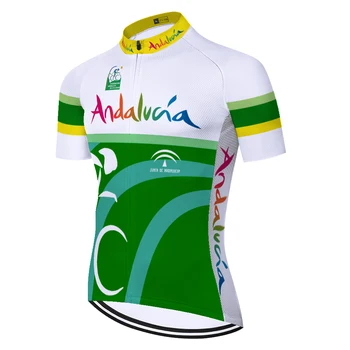 2021 ekipa andalucia maillot velo homme poletje quick dry dihanje kratek rokav kolesarski dres moški mallot ciclismo