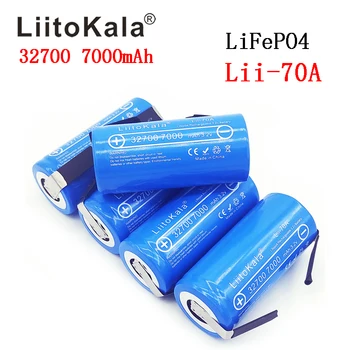 LiitoKala 3.2 V 32700 7000mAh 6500mAh LiFePO4 Baterije 35A Neprekinjeno Odvajanje Največ 55A Visoko zmogljiva baterija+Nikljeve plošče,