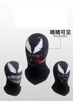 Strup Spiderman Masko z 3D Oči Cosplay Black SpiderMan Edward Brock Temno Superheroj Strup Masko Balaclava Kapuco Stranka Masko Uporabo