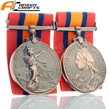 Queen Victoria ' s Južna Afrika Britanski Vojaški Srebrno Bronasto Medaljo