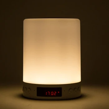 Alarm Ure LED Tabela Nočna Svetilka na Dotik Zatemniti Brezžični Bluetooth Zvočnik Digitalni Alarm USB Polnilne Noč Svetlobe Darilo