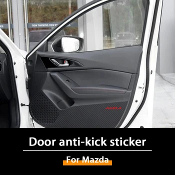 LENTAI Auto Prah Dokaz Vrata Blazine Proti Kick Blazine, Preproge, Nalepke za Avto-styling Za Mazda 3 6 CX-5 CX-4 Atenza Axela Dodatki