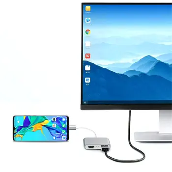 USB Tip C Dvojni HDMI Izhod Zaslona 4K 30HZ UHD Video Pretvornik Kabel Adapter za Huawei Načinu za osebni RAČUNALNIK za Macbook/ipad Pro