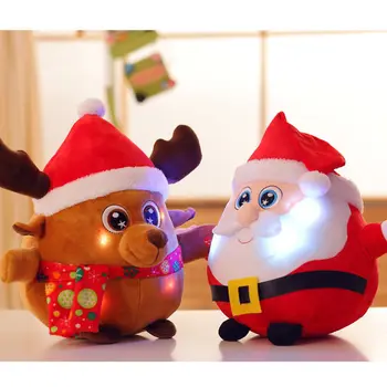 Božični Okraski, Žareče Santa Claus Pisane LED Lutka Božič Luči Dekor 25 CM