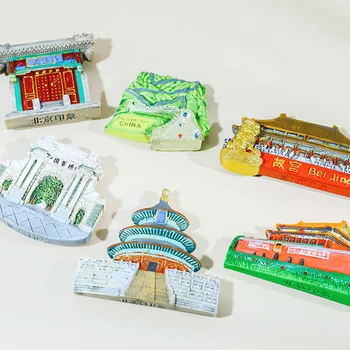 Hladilnik magneti Ustvarjalne hladilnik nalepke Pekingu spominek magnet nalepke, 3d osebnost ustvarjalno dekoracijo zbirka darila
