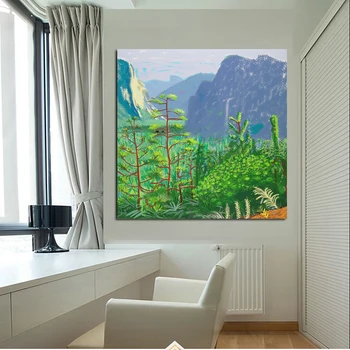 David Hockney Gorskih Platno Barvanje, Tiskanje Dnevna Soba Dekoracijo Doma Umetnine Moderne Stenske Umetnosti Oljna Slika, Slike, Plakati,