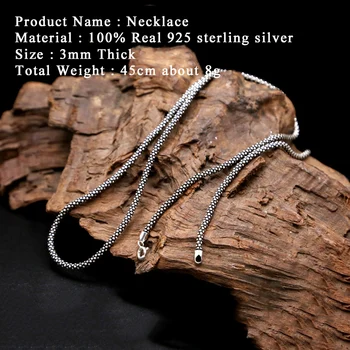 Čisto Pravi 925 sterling srebrna ogrlica za Ženske Moški nakit klasično srebrno 925 Noge Koruza Verige Nova Modna Ogrlica 2020 GYC01