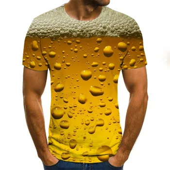 NewBeer 3D Print Majica s kratkimi rokavi Smešno Novost Črke T Shirt je Čas Za Moške In Ženske, Kratek Rokav T-majice Unisex Obleko Oblačila