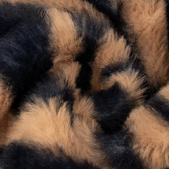 Benuynffy Živali Tiskanja Specializiranimi za umetno Krzno Plašč Ženske Jeseni, pozimi River Kotlovec Suknjič Moda High street Gospe Priložnostne Outwear Coats