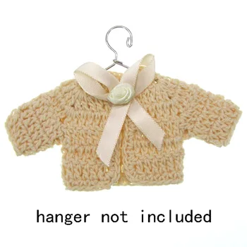 12Pcs Ročno izdelan miniaturni kvačkanje pulover cvet traku baby tuš krst krst stranka Dekor 4.8 x 9,6 cm