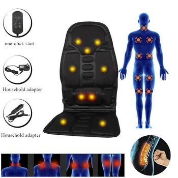 Električni Massager Stol Masaža Električni Avto Sedež Vibrator Nazaj Vratu massagem Blazine Toplote Pad Za noge Pasu Telo Massageador