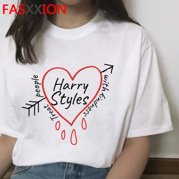 Harry Styles Zdravljenje Ljudi z Kidness majica s kratkimi rokavi Ženske Grafični tanka T Shirt Harajuku Estetske Tshirt Ullzang Vrh Tees Ženski