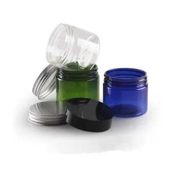 30 X Jasno, Zelena PET Krema Jar Prazne Plastične Kozmetične 50 ml Modra navoj Embalaža Obraza Majhne Krema Posodo Prenosna Tehtnica
