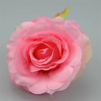 100 kozarcev 9 cm Velike Umetne Rose Cvet Glave Za Dom Poročno Dekoracijo DIY Venec Darilo Polje Scrapbooking Big Svile Cvetja