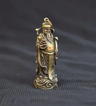 ( mini ) Lepe Kitajski stare medenina bog bogastva, ki je srečen Bude, Kip Figur