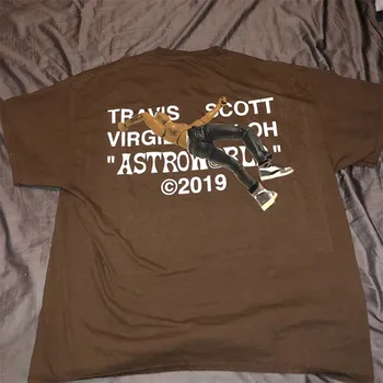 2019SS Travis Scott Astroworld virgil abloh Tee hip hop Moški Ženske 1:1 Najboljše Kakovosti Kravato barvanje ASTROWORLD TRAVIS SCOTT t-majice