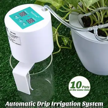 Učinkovito 10M DIY Samodejno Mikro Doma Kapljično Namakanje, Zalivanje Kompleti Sistem Sprinkler s Pametnimi Odštevalnik upravljalnik za Vrt