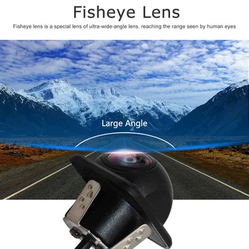 CCD Fisheye Objektiv Dinamični poti Avto Kamero Pogled od Zadaj Široki kot Obračalni Varnostne Kamere Night Vision Parkiranje Pomoč