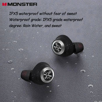 Pošast Achieve100 TWS Res Brezžične Bluetooth Slušalke za V uho Mini Šport Teče Dolgo Življenjsko dobo Baterije za Zmanjšanje Hrupa Slušalke