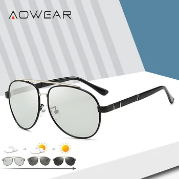 AOWEAR Letalstva Polarizirana sončna Očala z Photochromic Objektiv za Moške / Ženske, Dan, Noč Kameleon Očala Sprememba Barve sončna Očala