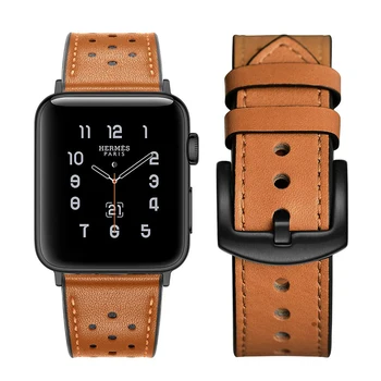 Pazi Band Za Apple Watch 4 44 42mm Razreda Usnja iwatch Serija 1 2 3 Šport Zamenjava Pasu Eleganten Classi