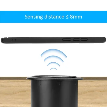 Pult Vgrajeni Hitro 10W Qi Brezžični Polnilnik Z Dvojno USB Izhod, Hitro Polnjenje Za iPhone Xiaomi Huawei Samsung Telefon Polnilnik