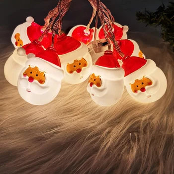 2M 20LED Santa Claus LED Luči Niz Božični Okraski Garland za Dom Božič, Novo Leto Natalne Noel Navidad Dekor Dobave