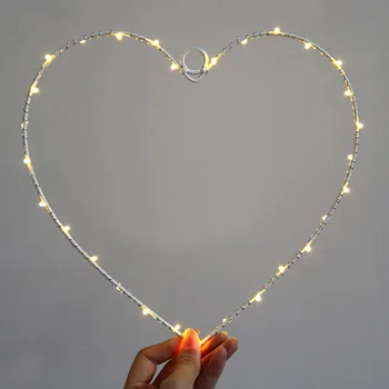 Toplo Srce Dekorativne LED Luč za Spalnice Kovinski Okvir, Nočne Luči Božič Luči na Prostem Rojstni dan Valentines Počitnice Darilo
