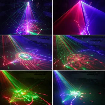 TUJEC 3 V 1 DJ Disco Laserski Žarek Optičnega Vzorci Star Stroboskopske Luči Projektor Stranka Počitnice Bar Ples Božič Razsvetljavo Učinek