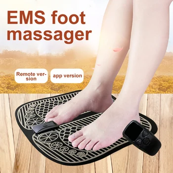 EMS Impulz Stopala Massager APP nadzor Masaža Mat, z Daljinskim upravljalnikom, USB, Polnjenje Brezžično Noge Mišični Stimulator Unisex Stareřina
