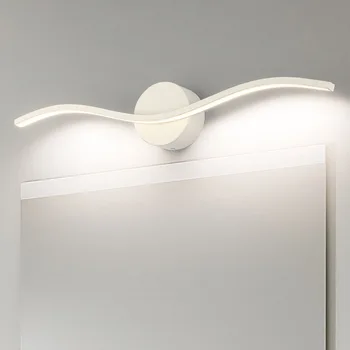 Sodobni LED Stenska Svetilka 40CM8W/50CM10W Ogledalo Spredaj Svetlobe v Zaprtih prostorih Aluminija Rov svetilke kopalnica ličila Luči Nepremočljiva Dekoracijo