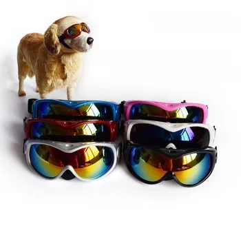 Nova Ljubljenčka Psa sončna Očala Windproof Zaščito pred UV žarki Pesek, Prah Preprečevanje Leopard Vzorec Očala za Velik Pes Pet Accesseries