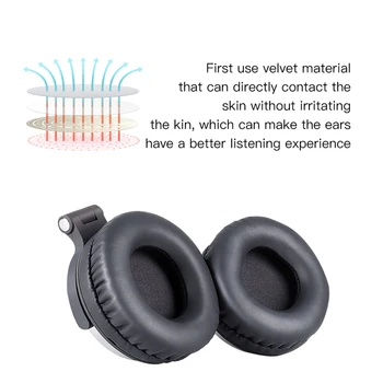 Prenosne Brezžične Slušalke Bluetooth Stereo Zložljive Slušalke Avdio Nastavljiv Slušalke z Mikrofonom za Glasbo, ki Podpirajo vsi Telefoni